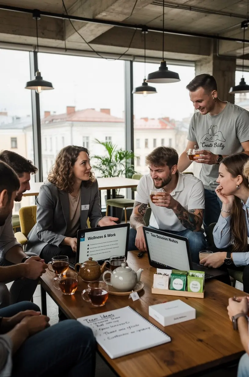 Ramus rytas su šviežiai užplikyta žaliąja arbata ir natūralia šviesa lango fone.